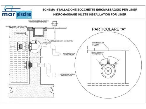 Форсунка гидромассажная, из нерж. стали, (универс.), 4 м.куб./ч, Marpiscine 17004