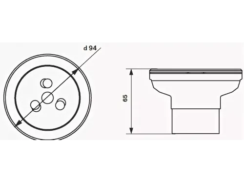 Форсунка возврата воды донная (универс.), из нерж. стали, комбинированной подачи, M.FD.K