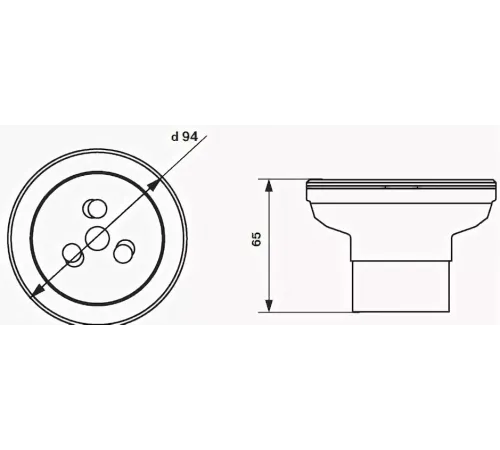 Форсунка возврата воды донная (универс.), из нерж. стали, комбинированной подачи, M.FD.K