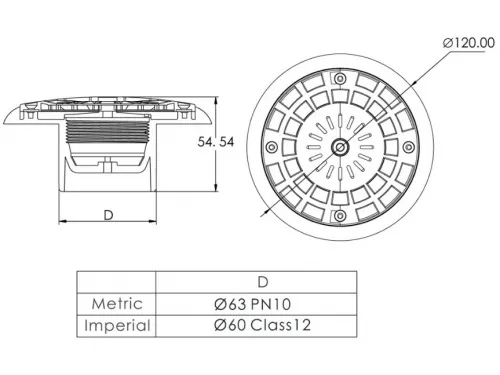 Форсунка возврата воды донная (плитка) Aquaviva EM2861