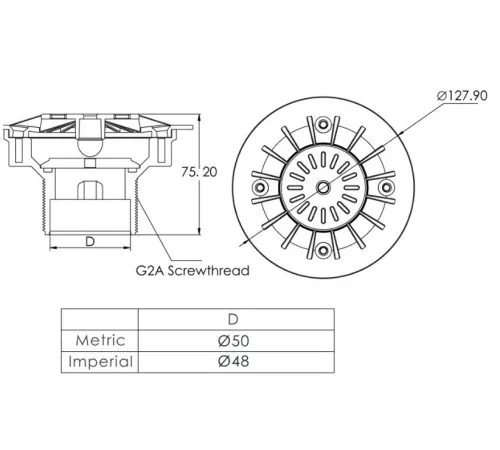 Форсунка возврата воды донная (плитка) Aquaviva EM2862