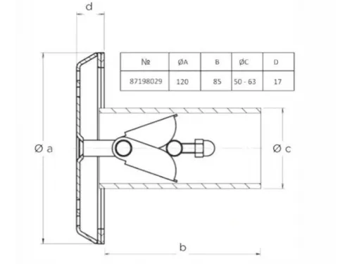 Форсунка возврата воды донная (плитка) Flexinox 87198029