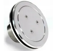 Форсунка возврата воды АТ 03.08.1 (3 винта) донная (плитка), из нерж. стали AISI-304, с боковой подачей