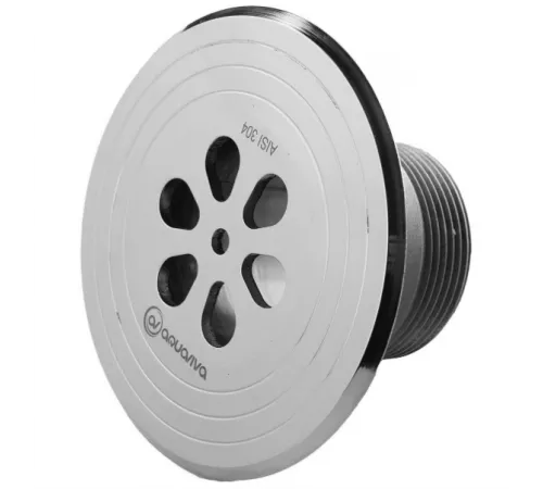 Форсунка возврата воды донная (плитка) прямоточная Aquaviva 1.5″, AISI 304