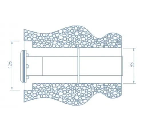 Форсунка возврата воды АТ 03.12M стеновая 300 мм. (универс.), из нерж. стали AISI-316