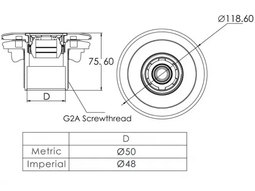 Форсунка возврата воды стеновая (универс.) Aquaviva EM4414