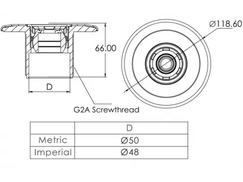 Форсунка возврата воды стеновая (плитка) Aquaviva EM4410