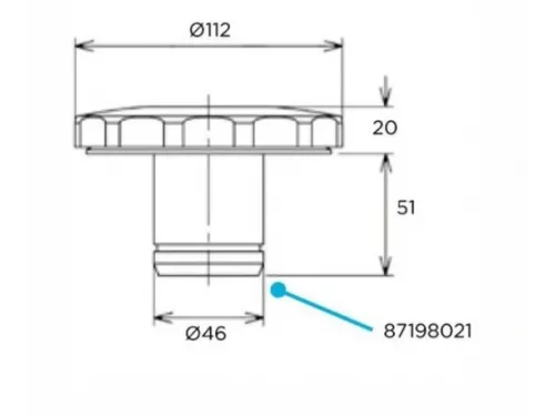 Форсунка возврата воды стеновая (плитка) Flexinox 87198021 (50 мм)