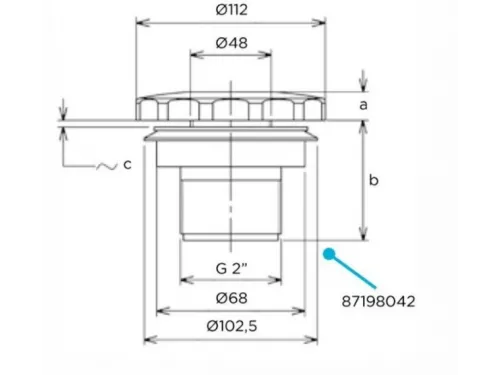 Форсунка возврата воды стеновая (универс.) Flexinox 87198042 (2”)