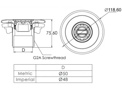Форсунка возврата воды стеновая (универс.) Aquaviva EM4412