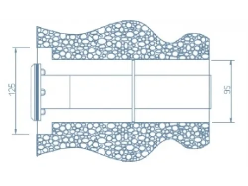 Форсунка возврата воды АТ 03,01 стеновая (универс.), из нерж. стали AISI-304