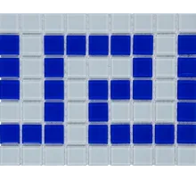 Фриз стеклянный для окантовки греческий бело-синий  Aquaviva Cristall W/B
