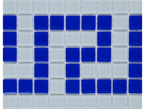 Фриз стеклянный для окантовки греческий бело-синий  Aquaviva Cristall W/B