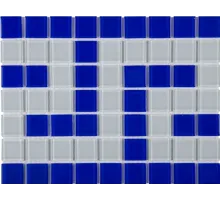 Фриз стеклянный для окантовки греческий сине-белый Aquaviva Cristall B/W