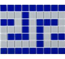 Фриз стеклянный для окантовки греческий сине-белый Aquaviva Cristall B/W