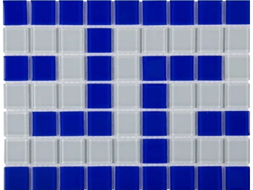 Фриз стеклянный для окантовки греческий сине-белый Aquaviva Cristall B/W