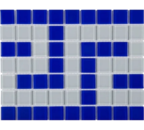 Фриз стеклянный для окантовки греческий сине-белый Aquaviva Cristall B/W