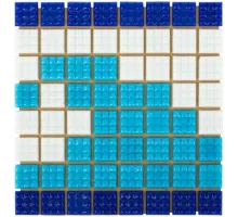 Фриз "волна" из стеклянной мозаики Aquaviva U-37