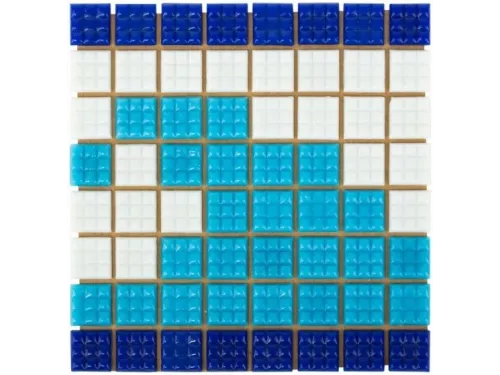 Фриз "волна" из стеклянной мозаики Aquaviva U-37