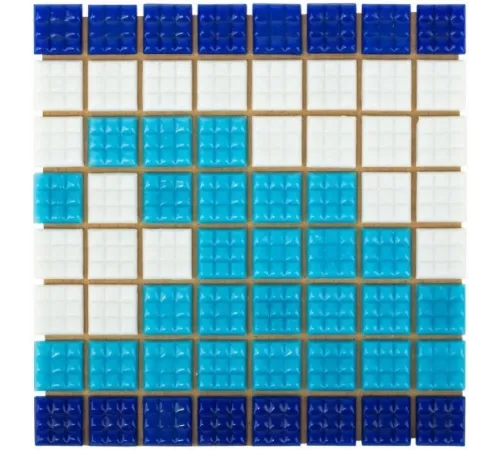 Фриз "волна" из стеклянной мозаики Aquaviva U-37