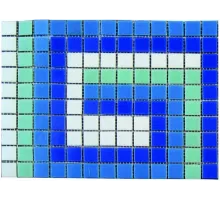 Фриз "ЗигЗаг" из стеклянной мозаики Aquaviva U-41