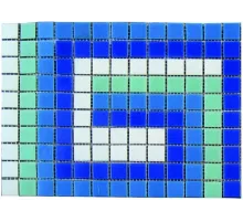 Фриз "ЗигЗаг" из стеклянной мозаики Aquaviva U-41