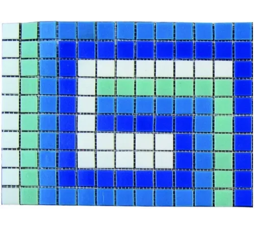 Фриз "ЗигЗаг" из стеклянной мозаики Aquaviva U-41