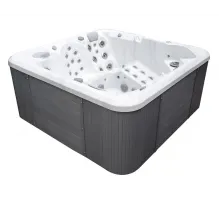 Гидромассажный СПА бассейн Dreamline-II 2200-II-DD-BPM (WiFi+MICROSILK) Brushedwalnut, 5 мест, 74+10 форсунок