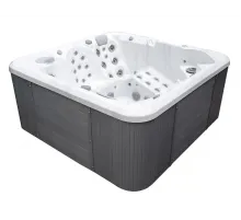 Гидромассажный СПА бассейн Dreamline-II 2200-II-DD-BPM (WiFi+MICROSILK) Brushedwalnut, 5 мест, 74+10 форсунок