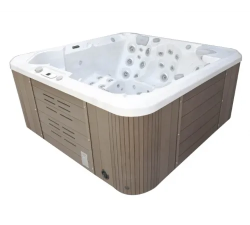 Гидромассажный СПА бассейн Dreamline-II 2200-II-DD-BPM (WiFi+MICROSILK) Brushedwalnut, 5 мест, 74+10 форсунок