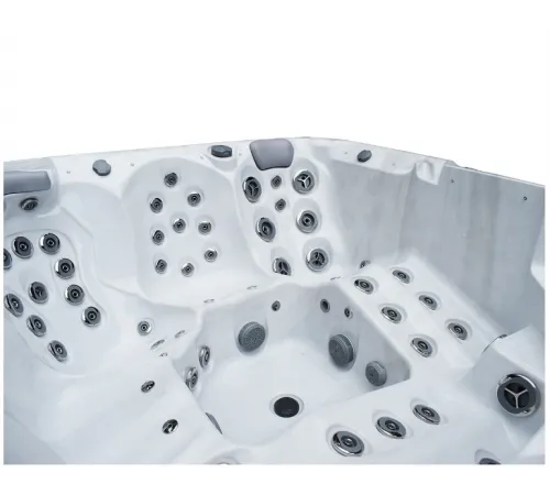 Гидромассажный СПА бассейн Dreamline-II 2200-II-DD-BPM (WiFi+MICROSILK) Brushedwalnut, 5 мест, 74+10 форсунок