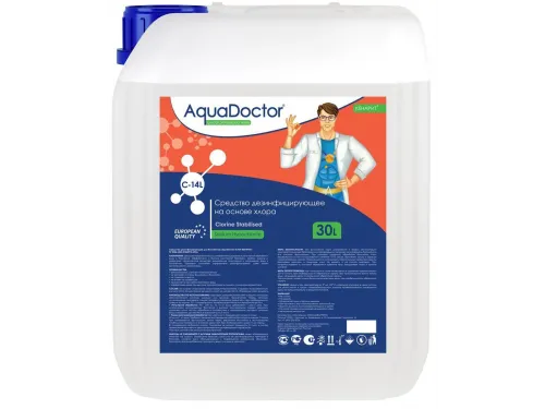 Гипохлорит натрия AquaDoctor CL-14 (канистра 30 л.) обеззараживание на основе хлора