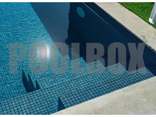 Пленка ПВХ (лайнер) (рулон 1,65*25 м.) HAOGENPLAST 3D MATRIX BLACK STRIPS 1,8 мм. Silver Black Strip