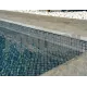 Пленка ПВХ (лайнер) (рулон 1,65*25 м.) HAOGENPLAST 3D MATRIX BLACK STRIPS 1,8 мм. Blue Black Strip