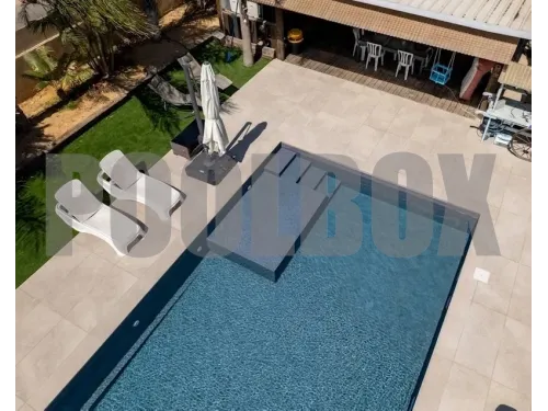 Пленка ПВХ (лайнер) (рулон 1,65*25 м.) HAOGENPLAST 3D STONE FLEX 1,65 мм. CONCRETE (серый)