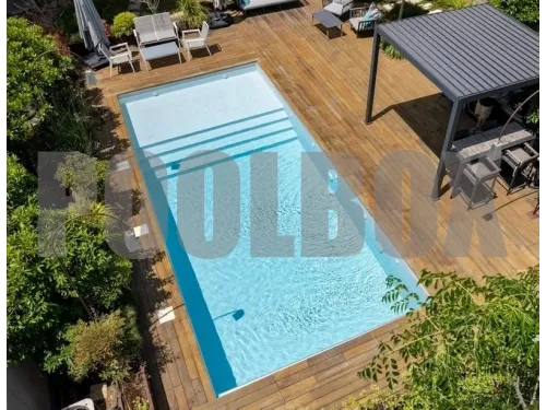 Пленка ПВХ (лайнер) (рулон 1,65*25 м.) HAOGENPLAST 3D STONE FLEX 1,65 мм. PEARL (перламутровый)