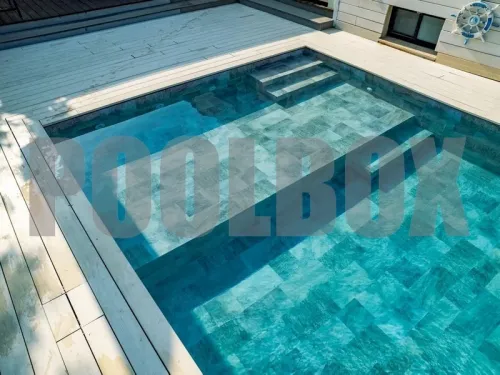 Пленка ПВХ (лайнер) (рулон 1,65*25 м.) HAOGENPLAST 3D STONE TILE 1,65 мм. Elegance