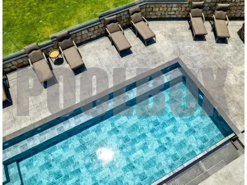 Пленка ПВХ (лайнер) (рулон 1,65*25 м.) HAOGENPLAST 3D STONE TILE 1,65 мм. Grey