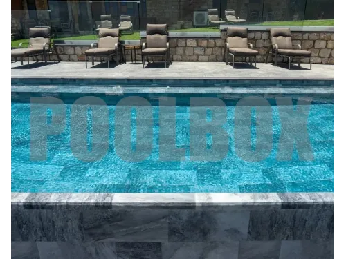 Пленка ПВХ (лайнер) (рулон 1,65*25 м.) HAOGENPLAST 3D STONE TILE 1,65 мм. Grey