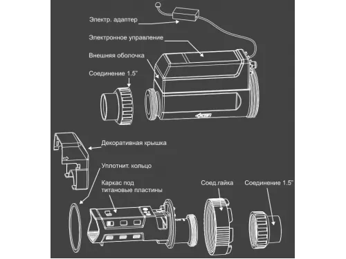 Хлоргенератор Aquaviva Crystal (от 8 гр/час до 20 гр/час) до 85 м.куб.