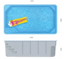 Композитный бассейн Хортен 5,2*2,9*1,55 м., Франмер