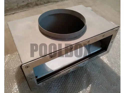 Скиммер АТ 05.12 (универс.) V 35 л., из нерж. стали AISI-304, с широкой рамкой, с переливом