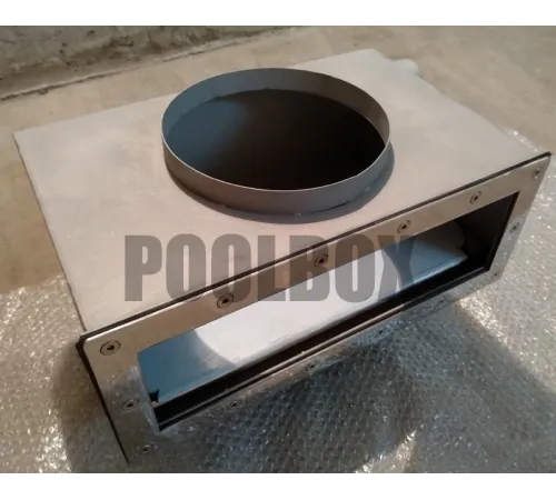 Скиммер АТ 05.12M (универс.) V 35 л., из нерж. стали AISI-316, с широкой рамкой, с переливом