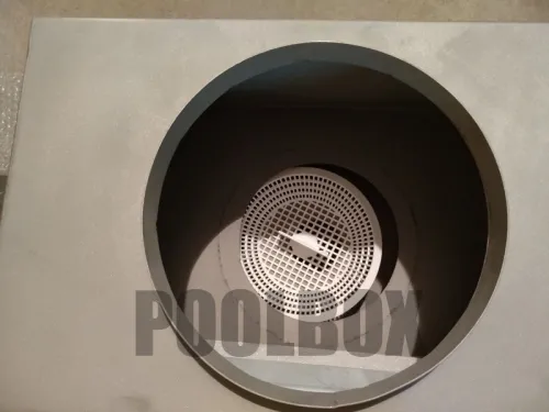 Скиммер АТ 05.12 (универс.) V 35 л., из нерж. стали AISI-304, с широкой рамкой, с переливом