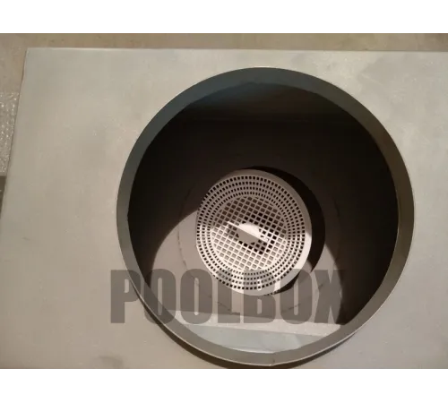 Скиммер АТ 05.12M (универс.) V 35 л., из нерж. стали AISI-316, с широкой рамкой, с переливом