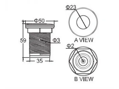 Пневмо-кнопка резьбовая Aquaviva EM1845