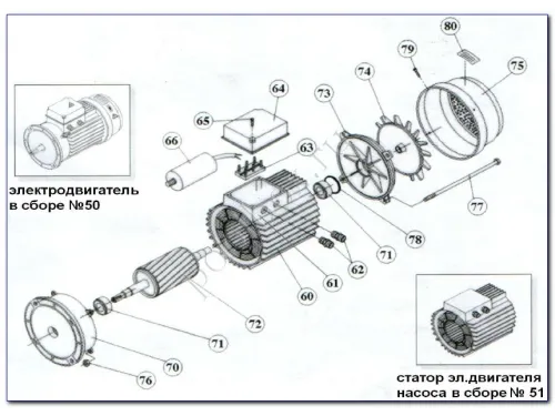 Насос (44 м3/ч, 2.3 кВт/ч, 220В) Kripsol Kapri KAP-250 М