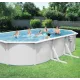 Каркасный бассейн Акватюнинг Премиум 6,1*3,6*1,3 м. (овал) (каркас/пленка/скиммер/форсунка/подстилка/тент/лестница/фильтр)