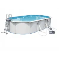 Каркасный бассейн Акватюнинг Премиум 6,1*3,6*1,3 м. (овал) (каркас/пленка/скиммер/форсунка/подстилка/тент/лестница/фильтр)