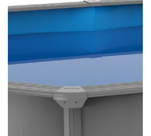 Каркасный бассейн Акватюнинг Премиум 6,1*3,6*1,3 м. (овал) (каркас/пленка/скиммер/форсунка/подстилка/тент/лестница/фильтр)